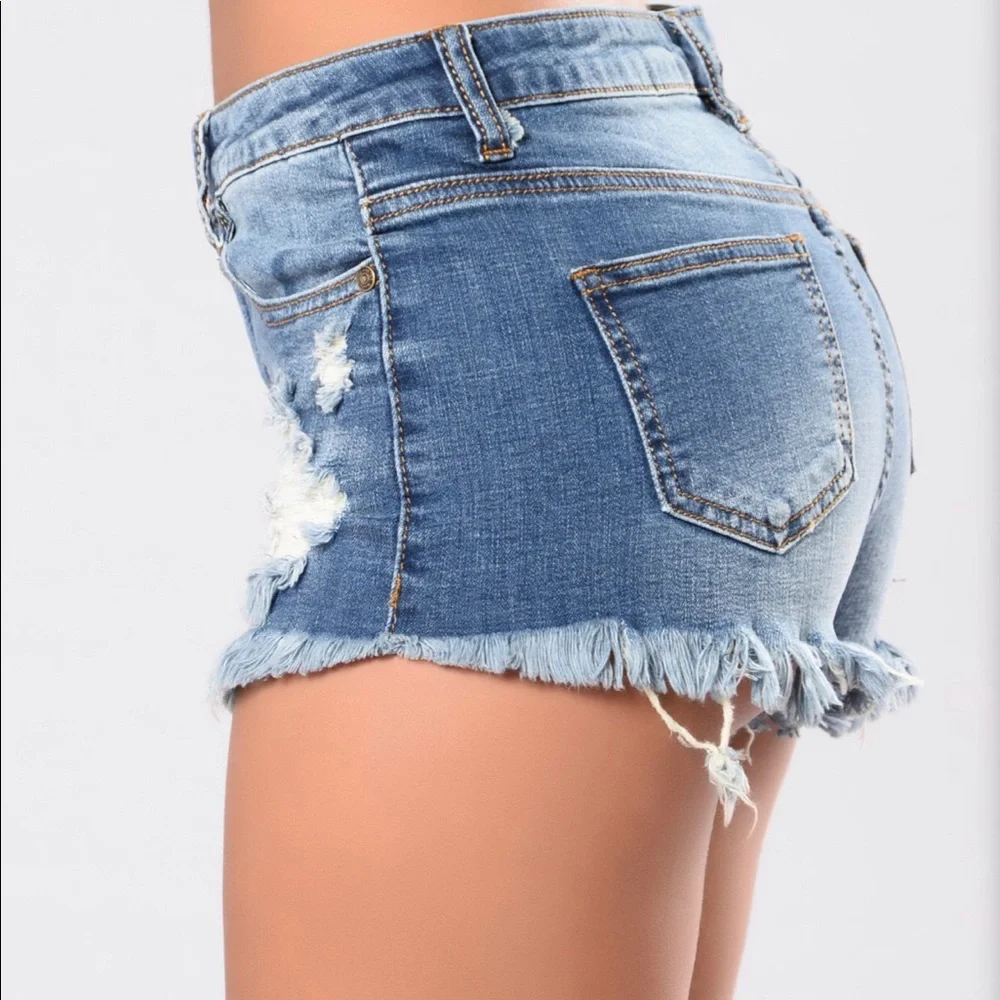 Fashion‎ Nova“Beach Queen”CutOff Denim Shorts S,M
